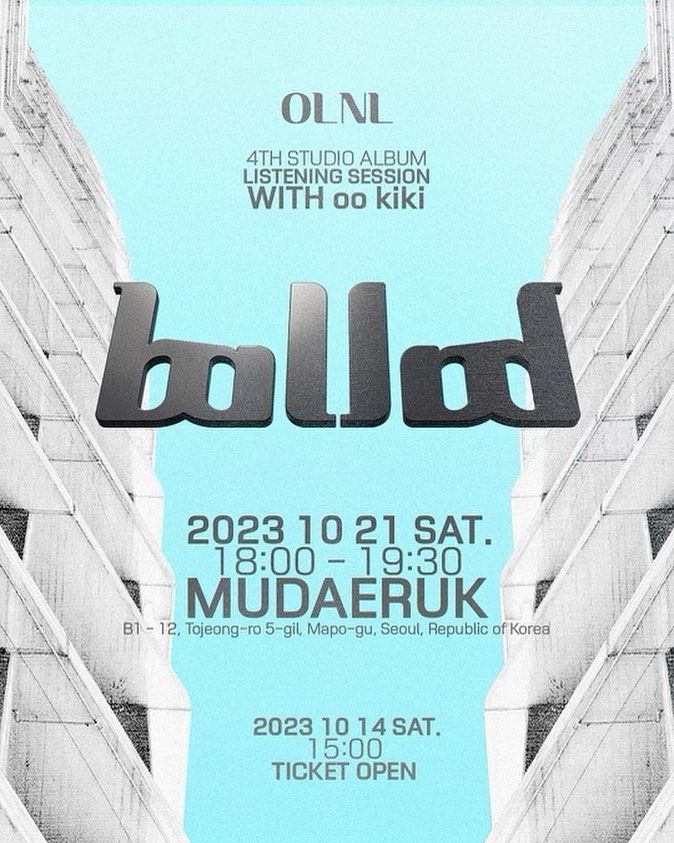 OLNL (오르내림)  정규 4집 [ ballad ] 발매 전 음감회