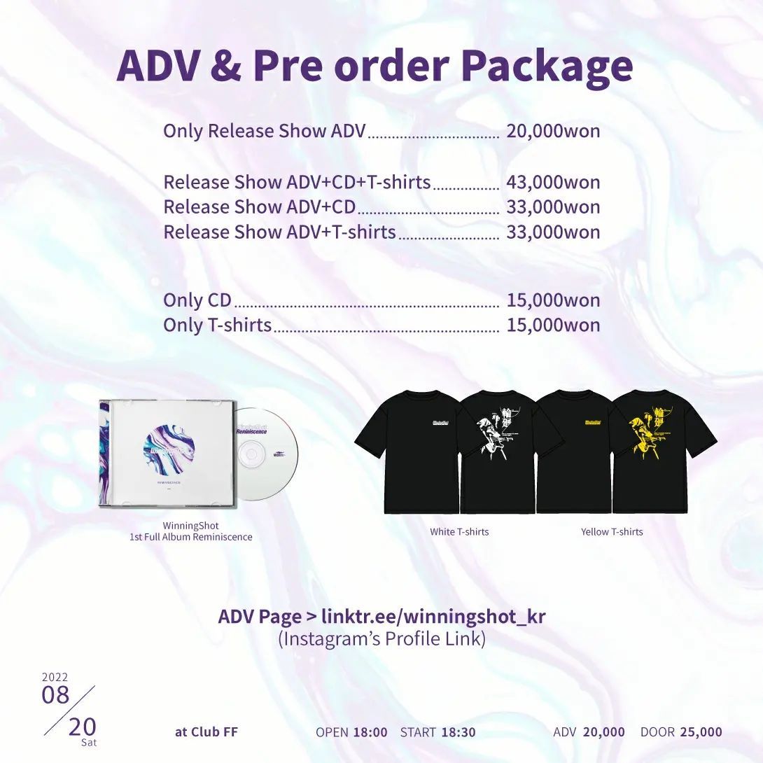 WinningShot 1st full album "Reminiscence" release show poster 2