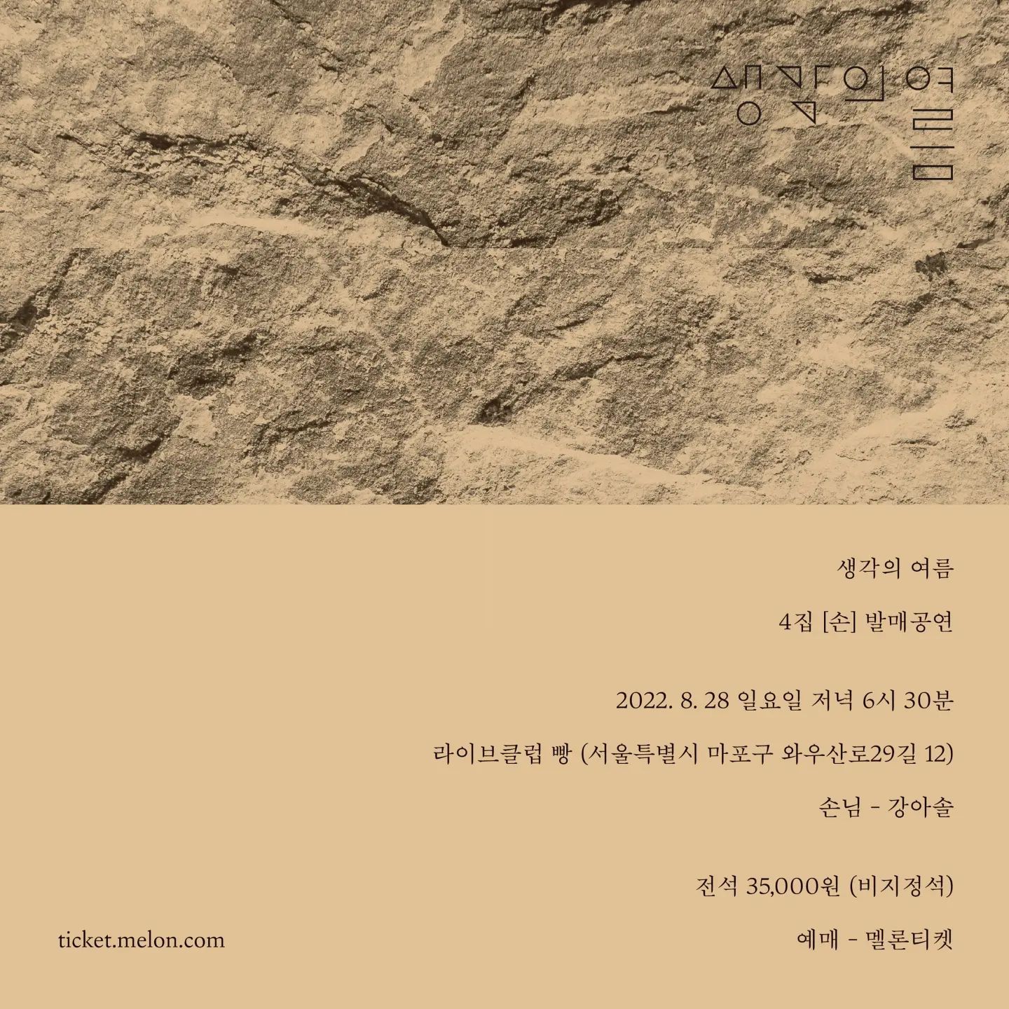 생각의 여름 4 <손> 발매기념공연