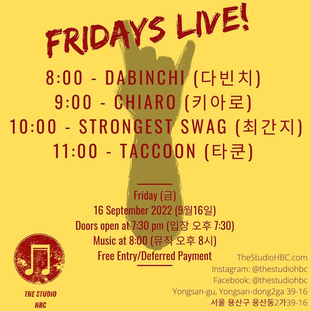 The Studio HBC, Fridays LIVE!