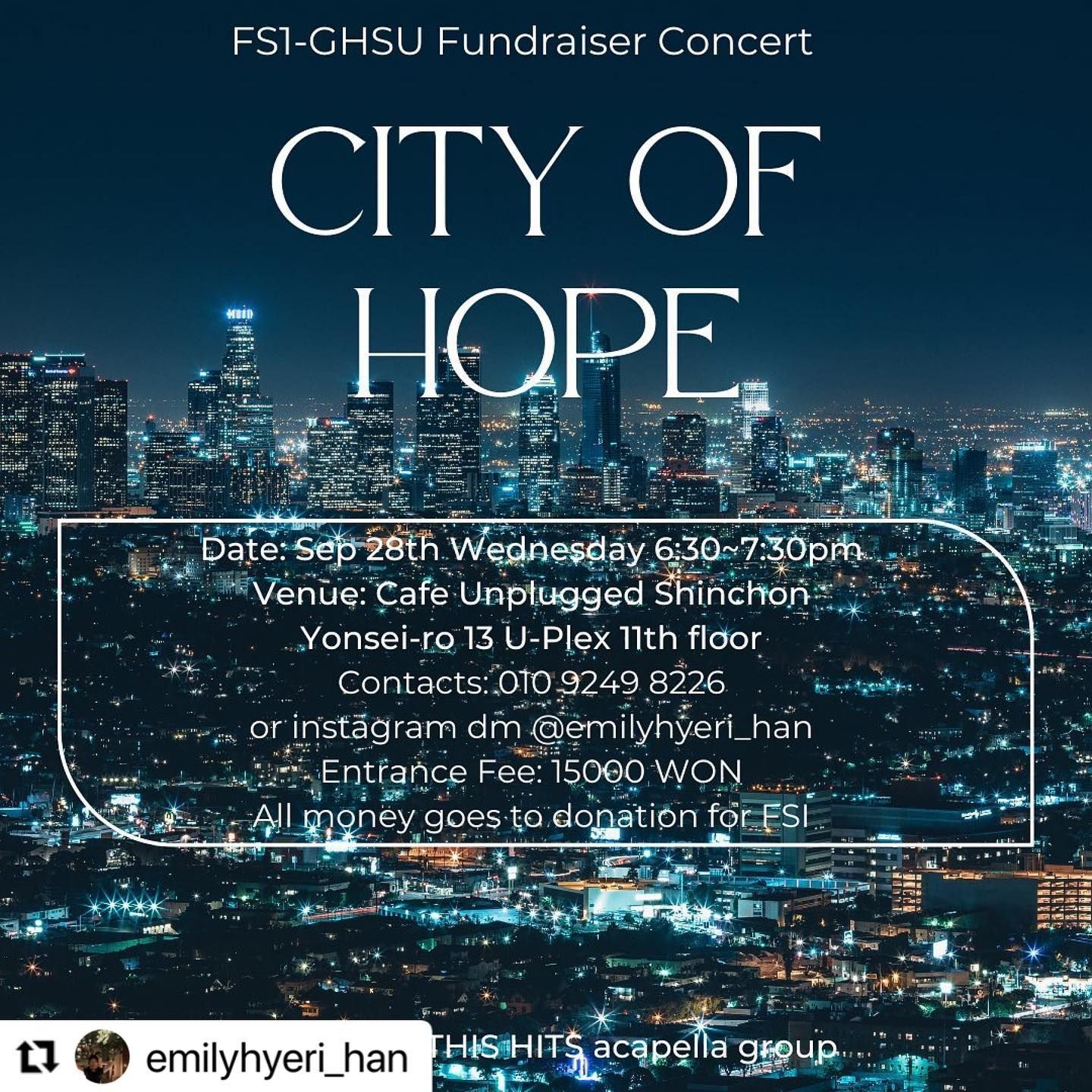 [한혜리 자선콘서트- City Of Hope]