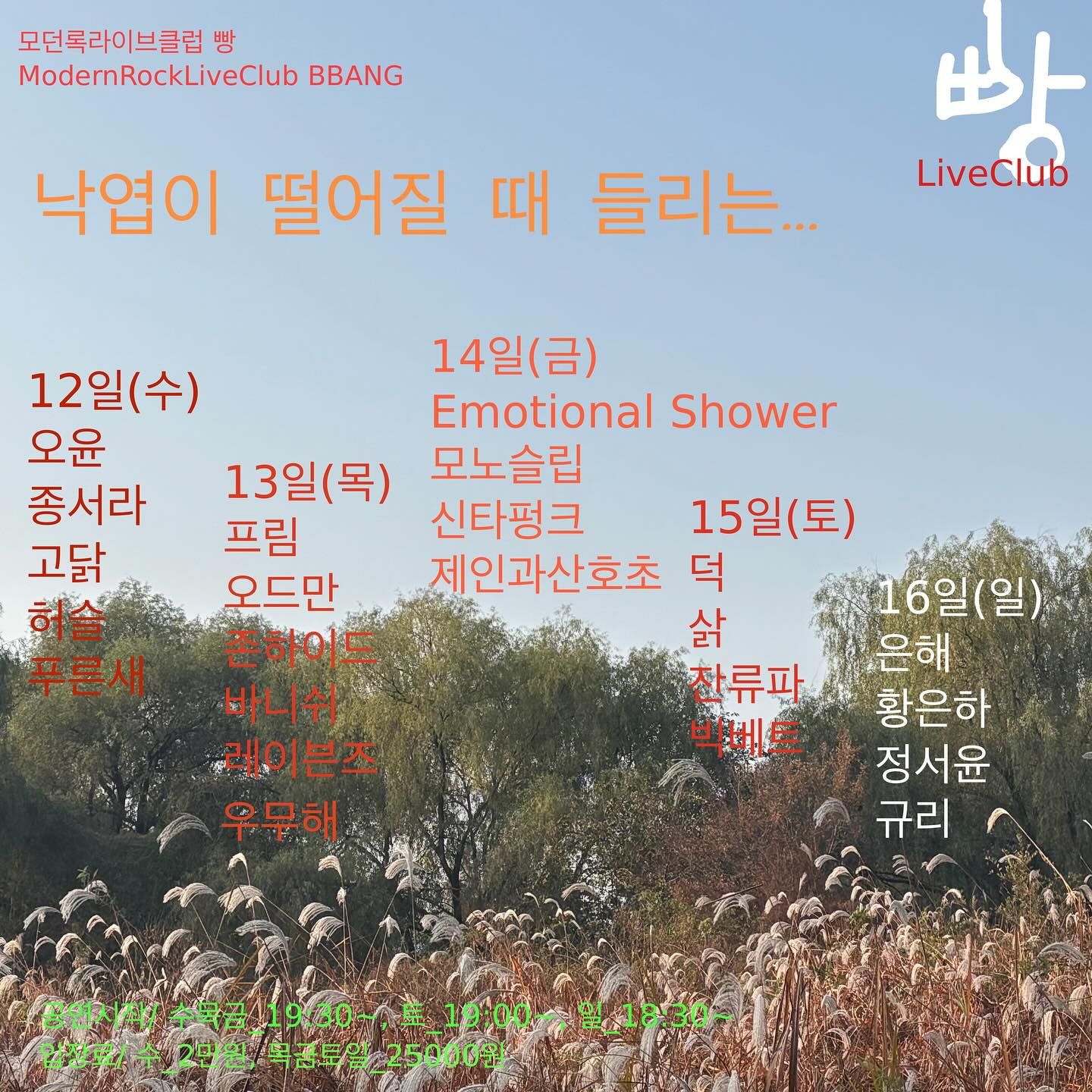 2025년 11월 클럽빵 공연