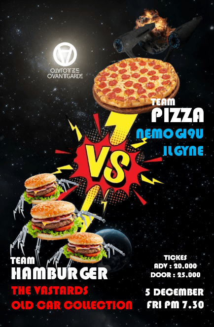 Hamburger VS Pizza - 더 바스타즈 / 올드카 콜렉션 / 네모지구  / 일가인