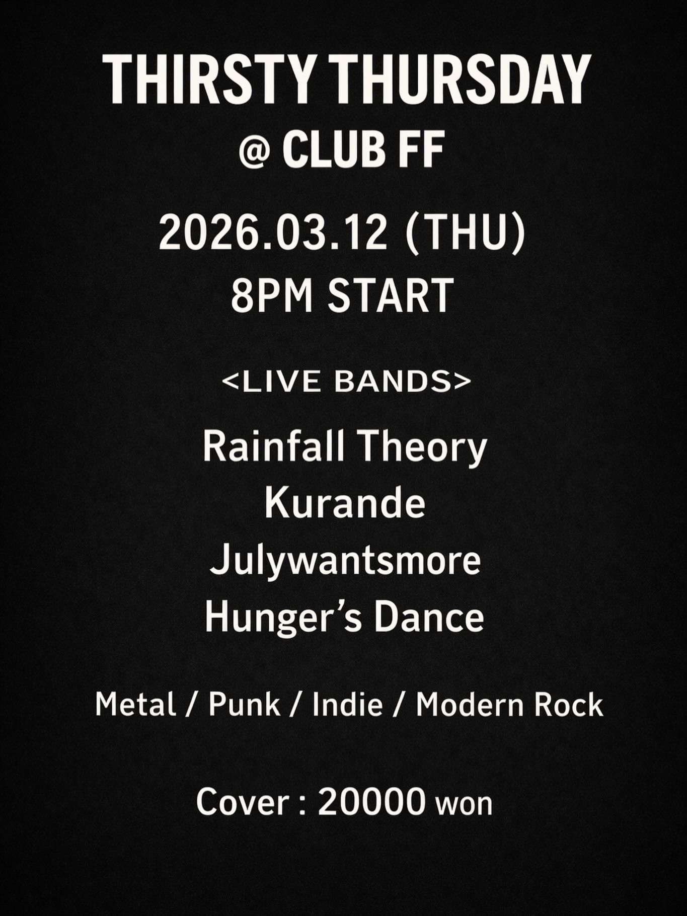 Thirsty Thursday @FF