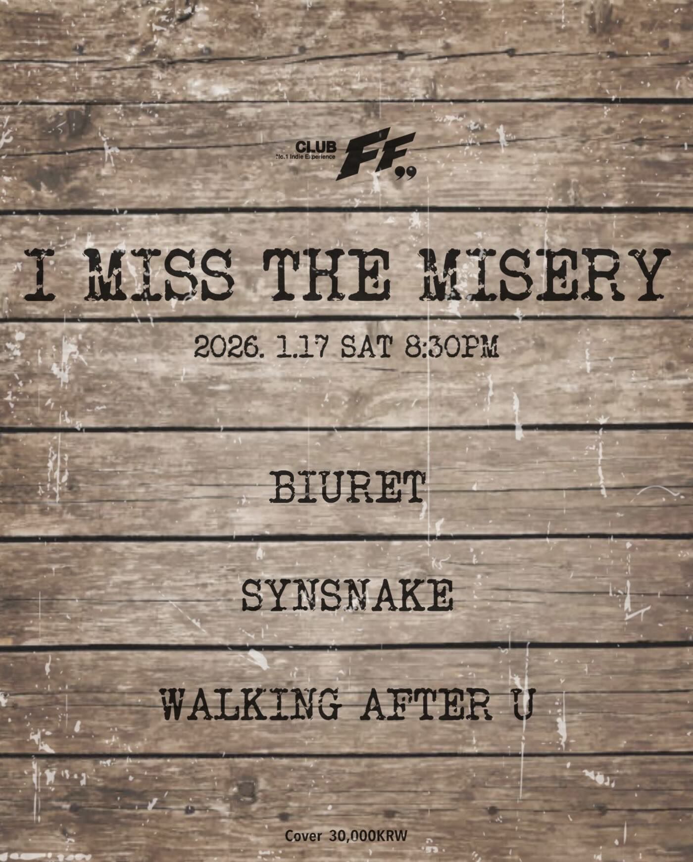 Club FF's Saturday Night Live - I Miss The Misery