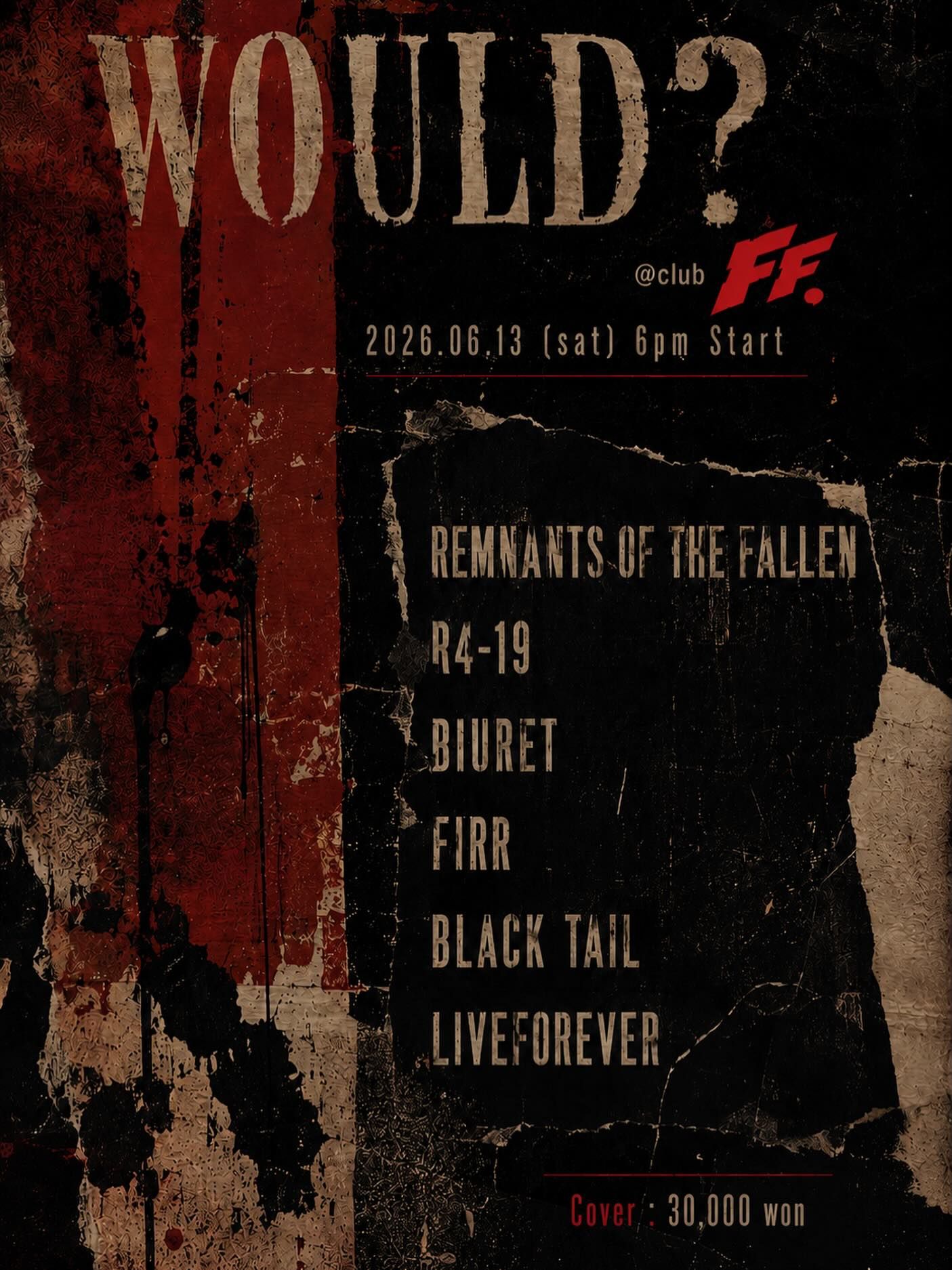WOULD? @ Club FF - Alternative Rock/Metalcore/Nu Metal Live